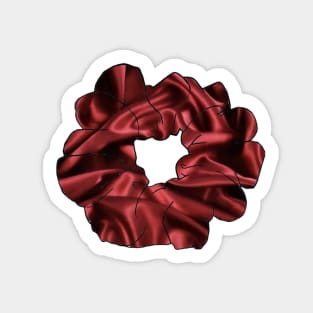 Red Satin Scrunchie Sticker